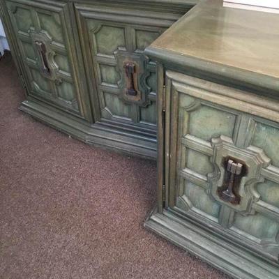 Vintage Green Cabinets