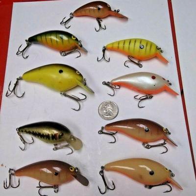 https://www.ebay.com/itm/124205237295	AB0391 USED VINTAGE FRESHWATER CRANK BAIT LOT #3 LOT CONTAINS 9 USED VINTAGE CRA	 Auction 
