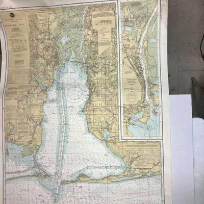 https://www.ebay.com/itm/114243805301	Cma2078: Vintage Nautical Map Mobile Bay Nabigation Chart 48x34	 $20.00 
