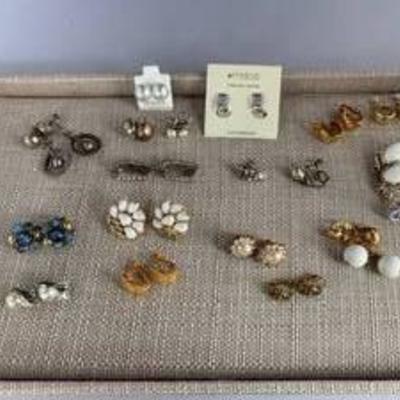 Lot of Vintage and New Costume Earrings