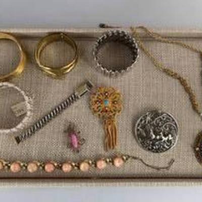 Lot of Mostly Vintage Jewelry A Couple Missing Stones Florenza W. Germany Monet