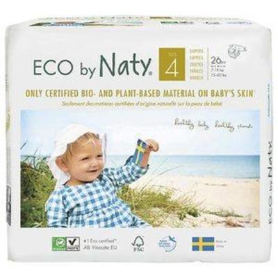 Eco By Naty Premium Disposable Diapers for Sensitive Skin - Size 4 - White