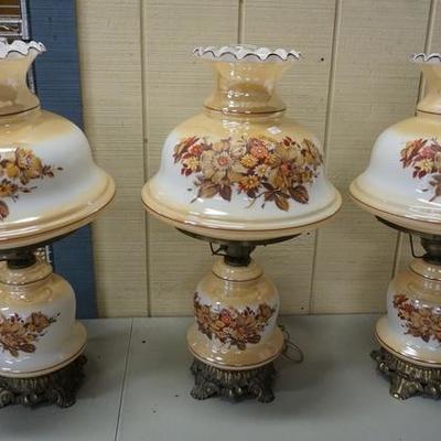 1126	LOT OF 3 ELECTRIC PARLOR LAMPS
