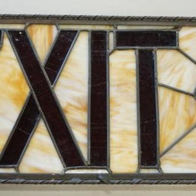 1051	LEADED GLASS EXIT SIGN
