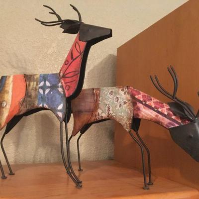 Colorful metal stags