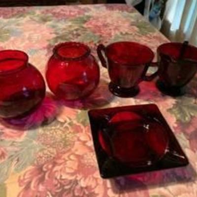 5PC Ruby Red Set