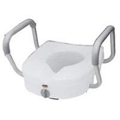 Carex E-Z Lock Raised Toilet Seat with Arms