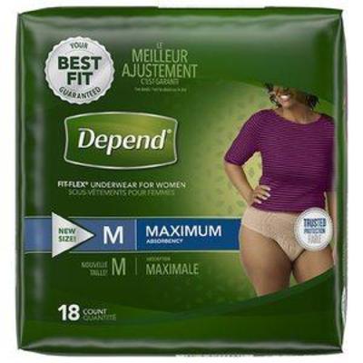 Depend Women's Fit-Flex Incontinence Underwear M -18ct