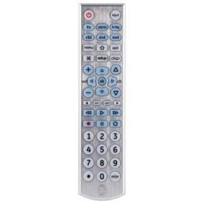 GE 6 Device Backlit Universal Remote Control, Silver