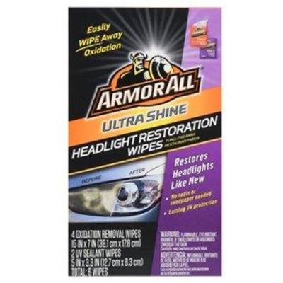 Armor All Ultra Shine Headlight Restoration Wipes (6 count)