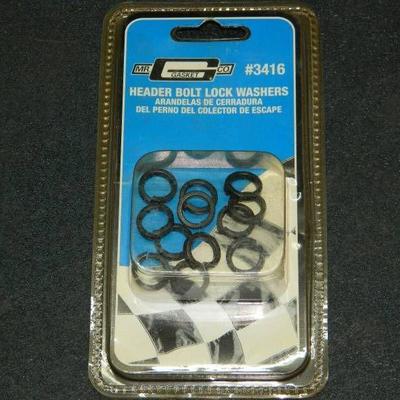 Lot of 8 Sets 12 Per Set Lockwashers 96 Total MR GASKET 3416 BLACK HEADER BOLT (12) 38 INCH I.D. ID LOCK LOCKING WASHERS