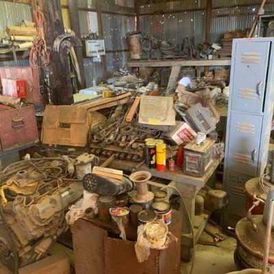 1595	

Lockers, Workbench, Cabinet, Parts, Grease, and More
Lockers, Workbench, Cabinet, Parts, Grease, and More