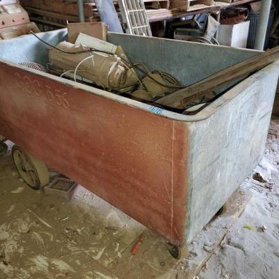 1618	

Large Aluminum Cart W/ Fan, Mirrors, Grill, Etc.
Large Aluminum Cart W/ Fan, Mirrors, Grill, Etc., Approximately 68"L Ã—...
