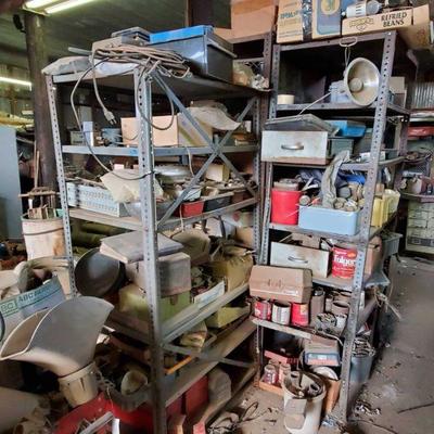 1658	

3 Metal Storage Racks, Hardware, Tool Boxes, Spark Plugs, And More
3 Metal Storage Racks, Hardware, Tool Boxes, Spark Plugs, And More