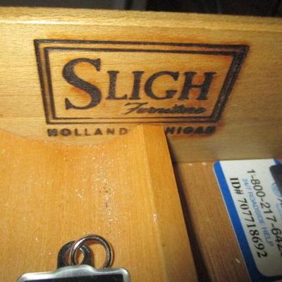 Sligh Leather Top Writing/Laptop Desk 