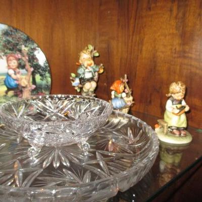 Large Hummel Collection & Crystal Service Pieces 
