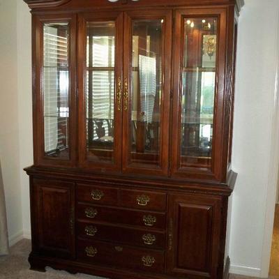 American Drew 2pcs. China Hutch with lights.