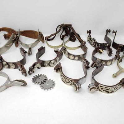 7045	

7 Pairs Of Spurs And 1Individual Spur
7 Pairs Of Spurs And 1 Individual Spurs