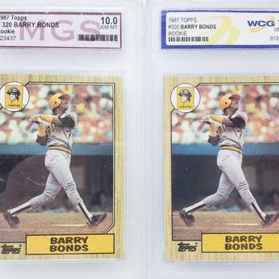 8027	

2 1987 Barry Bonds Rookie Cards Graded
1987 Topps
