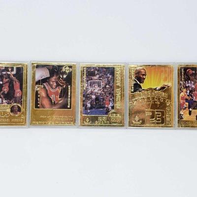 8017	

5 22k Gold Michael Jordan Retirement Cards
5 22k Gold Michael Jordan Retirement Cards
