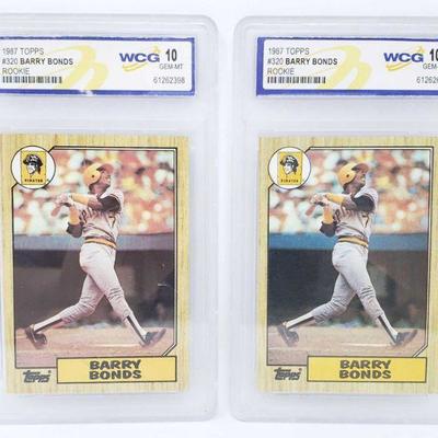 8025	

2 1987 Barry Bonds Rookie Cards Graded
1987 Topps
