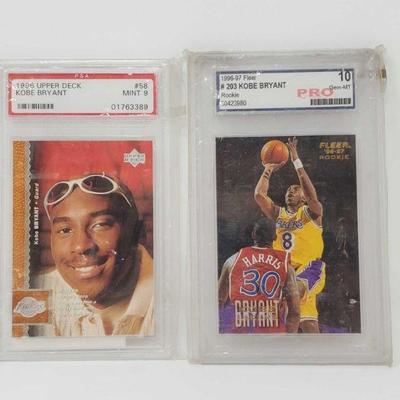 8008	

2 1996 Rookie Kobe Bryant Basketball Cards, Graded
2 1996 Rookie Kobe Bryant Basketball Cards, Graded