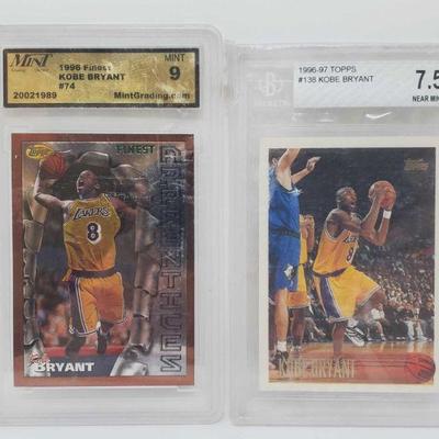8006	

2 1996-1997 Gradex Kobe Bryant Basketball Cards
2 1996-1997 Gradex Kobe Bryant Basketball Cards