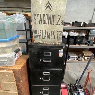 2524	

File Cabinet W/ CitroÃ«n Parts, Tool Box and More
File Cabinet W/ CitroÃ«n Parts, CitroÃ«n Sign, Tool Box and More