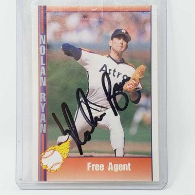 8020	

Appears To Be Signed Nolan Ryan Baseball Card
Appears To Be Signed Nolan Ryan Baseball Card