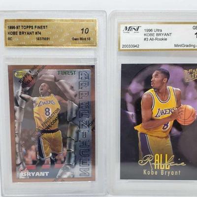 8004	

2 1996-97 Kobe Bryant Rookie Cards Graded
2 1996-97 Kobe Bryant Rookie Cards Graded