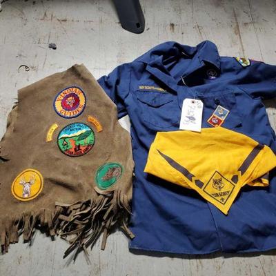 7328	

Boy Sout Hankerchif, Uniform Top, and YMCA Vest
Boy Sout Hankerchif, Uniform Top, and YMCA Vest