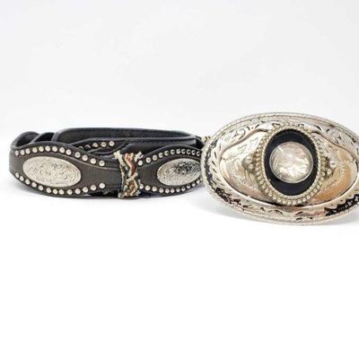 7044	

Leather Belt With Buffalo Nickle Belt Buckle
Measures Approx 40