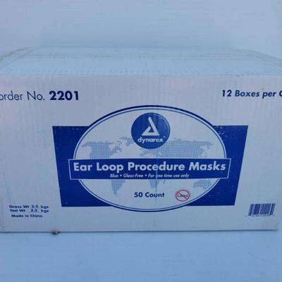 3003	

Brand New In Box, Dynarex Ear Loop Procedure Masks
50 Count