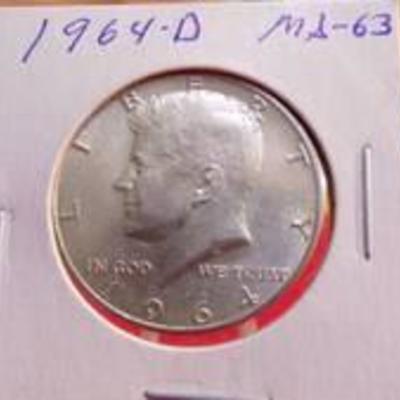 2 - 1964-D Kennedy Half Dollar MS63