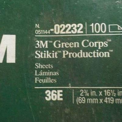 3M Green corps stikit 2 34x16 12 sanding sheets 40 grit 51 sheets