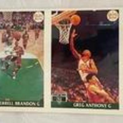 UNCUT SHEET - 4 CARDS - Vintage Basketball Cards
