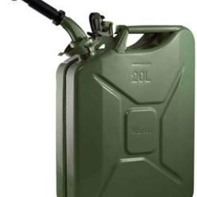 Wavian 3008 5.3 Gallon 20 Liter Authentic CARB Fuel Jerry Can with Spout, Green MSRP $79.99