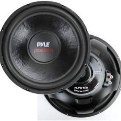 Pyle PLPW15D 15 2000 Watt 4-Ohm DVC Power Car Audio Subwoofer Sub Woofer Set of 2 MSRP $111.49