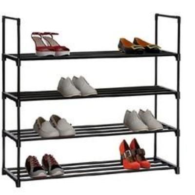 Homebi 4-Tier Shoe Rack Metal Shoe Tower 20-Pair Shoe Storage Organizer