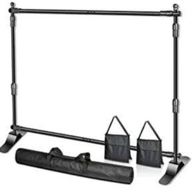 Emart 8 x 8 ft Adjustable Telescopic Tube Backdrop Banner Stand, Heavy Duty Step and Repeat Background Stand Kit for Photography Backdrop...