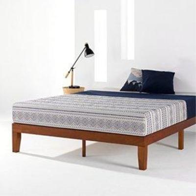 Mellow Naturalista Classic - 12 Inch Solid Wood Platform Bed with Wooden Slats, No Box Spring Needed, Easy Assembly, Queen,Cherry