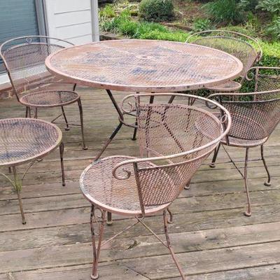 Outdoor Wrought Iron Patio Tables, Chairs