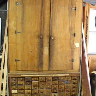 Antique Carpenter's Cabinet-Online auction prior to the sale. Maybe available at the sale.