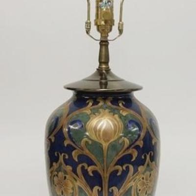 1116	ORIENTAL ACCENT HAND PAINTED PORCELAIN LAMP, 31 1/2 IN H 
