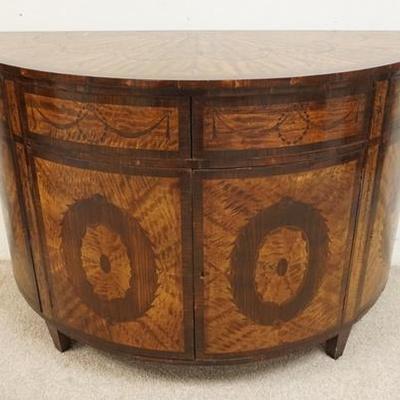 1236	INLAID DEMILUNE CREDENZA W/ FOUR DOORS & TWO DRAWERS, 51 1/2 IN W, 33 1/2 IN H
