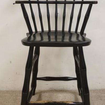 1208	BENT BROTHERS CHAIR, BLACK LACQUER IS WORN ON THE ARM & STRECHER 
