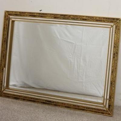 1268	LA BARGE LARGE DECORATIVE BEVELED MIRROR, 37 1/4 IN X 27 1/2 IN 
