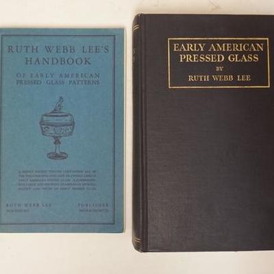 1269	TWO EARLY PATTERN GLASS BOOKS BY RUTH WEBB LEE, HANDBOOK OF EARLY AMERICAN PATTERNS 1946, & EARLY AMERICAN PRESSED GLASS HARDCOVER...