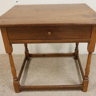1154	ANTIQUE TAVERN TABLE W/DRAWER AND PINNED CONSTRUCTION. 30 IN X 24 1/4 IN X 27 IN HIGH
