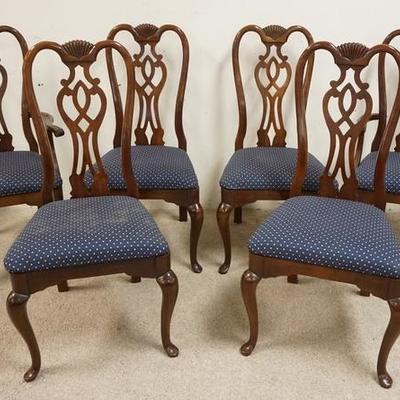1145	SET OF 6 THOMASVILLE DINING CHAIRS, 1 ARM AND 5 SIDE
